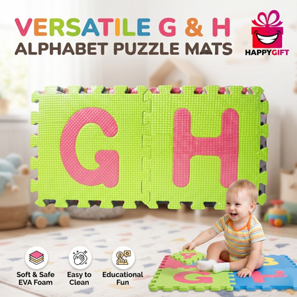Versatile G & H Alphabet Puzzle Mats – Soft Foam Educational Tiles