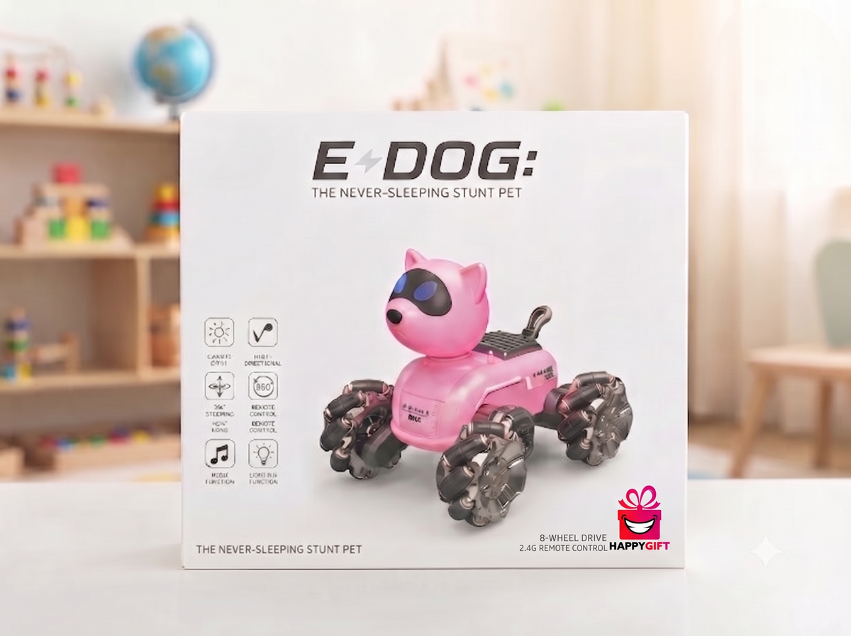 EMODOG Pink 8-Wheel Drive 2.4G Remote Control Robot Pet Dog — Little Angels Series