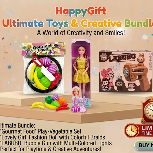 HappyGift 3-Piece Variety Toy Bundle – Perfect Gift Set for Creative Kids