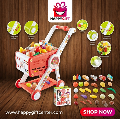 Make Grocery Day Fun with the Happy Gift Shopping Cart! 🛒🍎