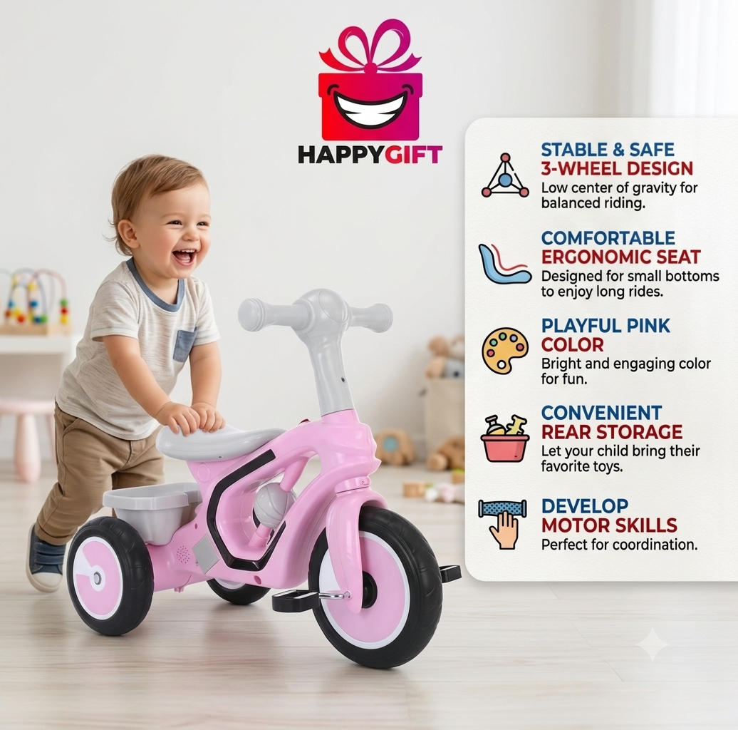 Joyful Rider 3-in-1 Baby Walker to Toddler Tricycle