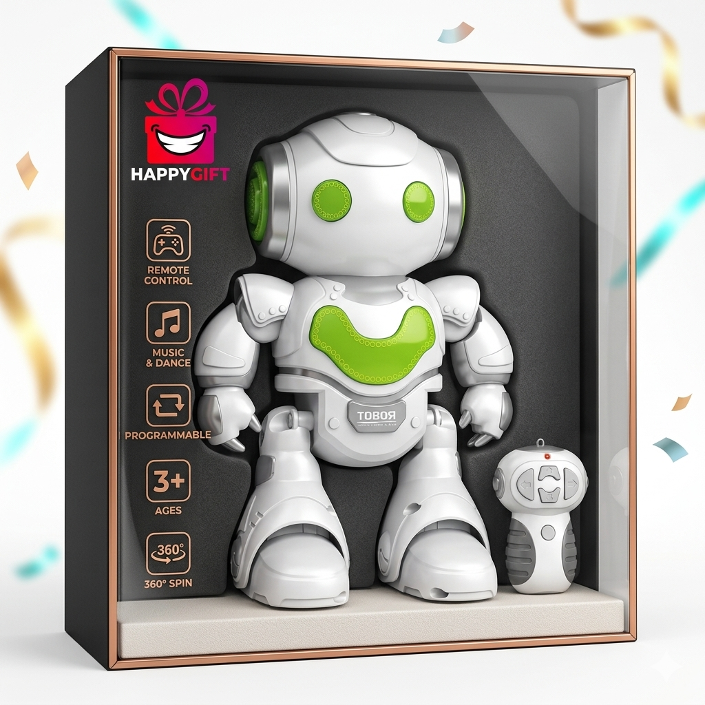 Remote Control Dancing Robot Toy – Interactive Lights & Music for Kids 3+