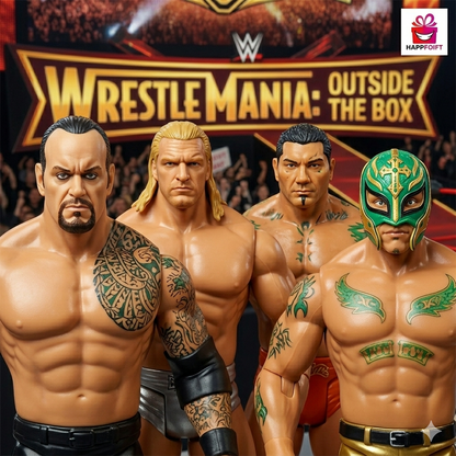 Ultimate Wrestling Ring Playset – 6 Action Figures + Ring & Accessories