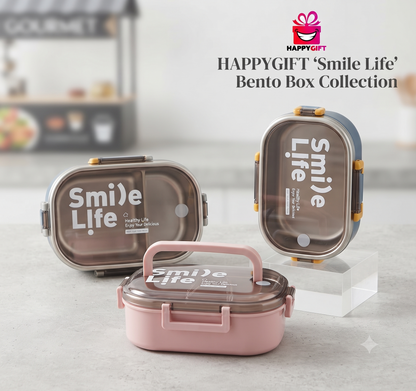 "Smile Life" Stainless Steel Bento Box Collection