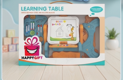 Mega Creative Learning Easel – 2-in-1 Study & Building Table!