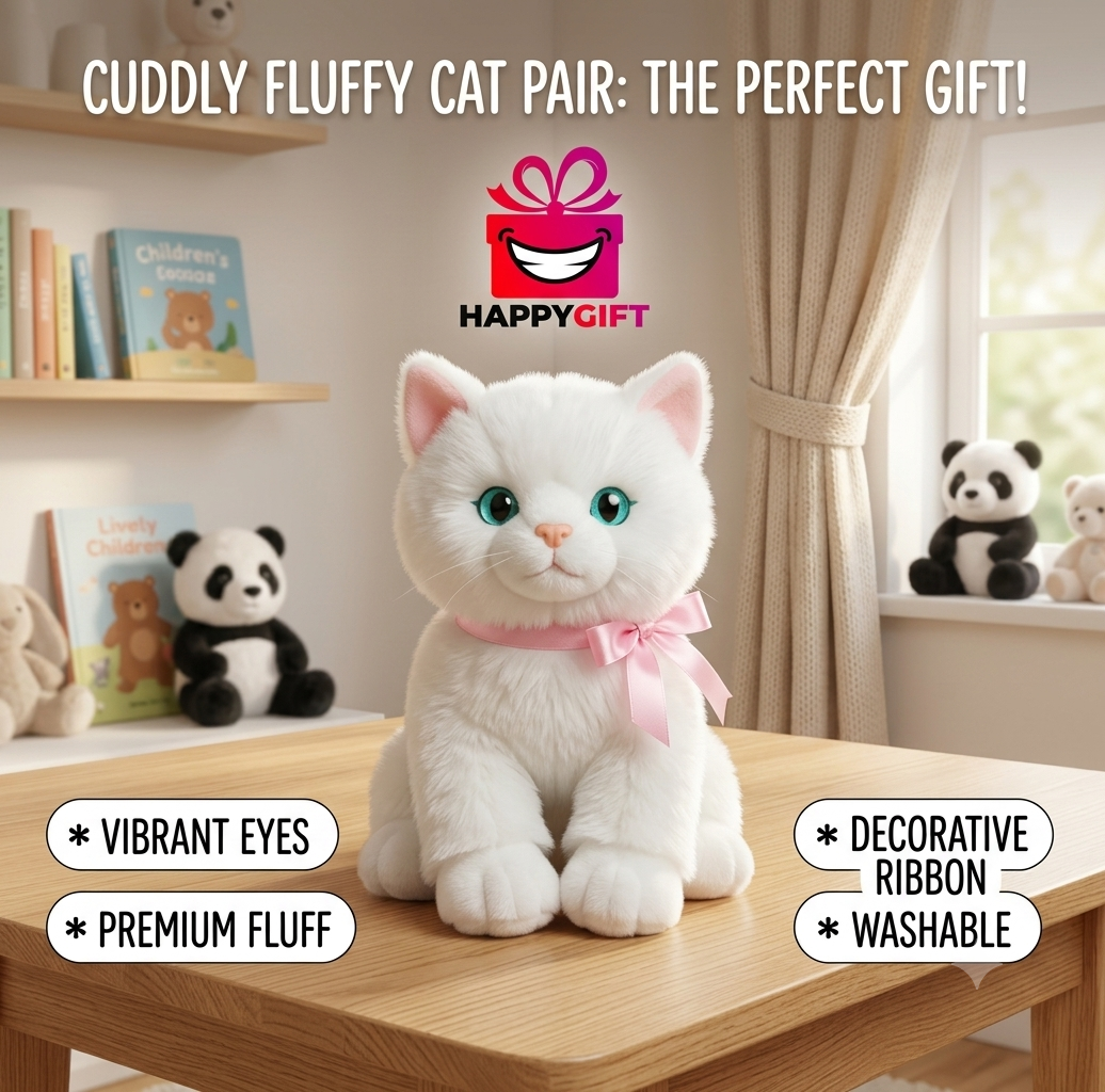 Triple the Cuddles: The Happy Gift Fluffy Cat Family