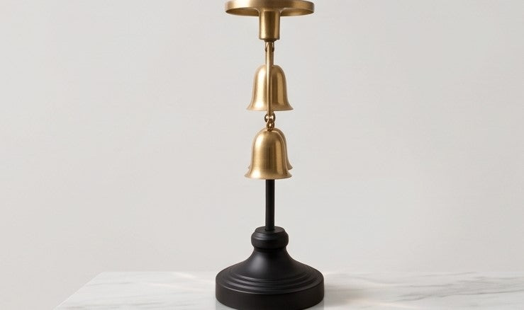 THE ARTISAN'S COLLECTION: Handcrafted Triple-Tiered Heritage Brass Bell Sculpture