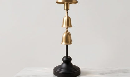 THE ARTISAN'S COLLECTION: Handcrafted Triple-Tiered Heritage Brass Bell Sculpture