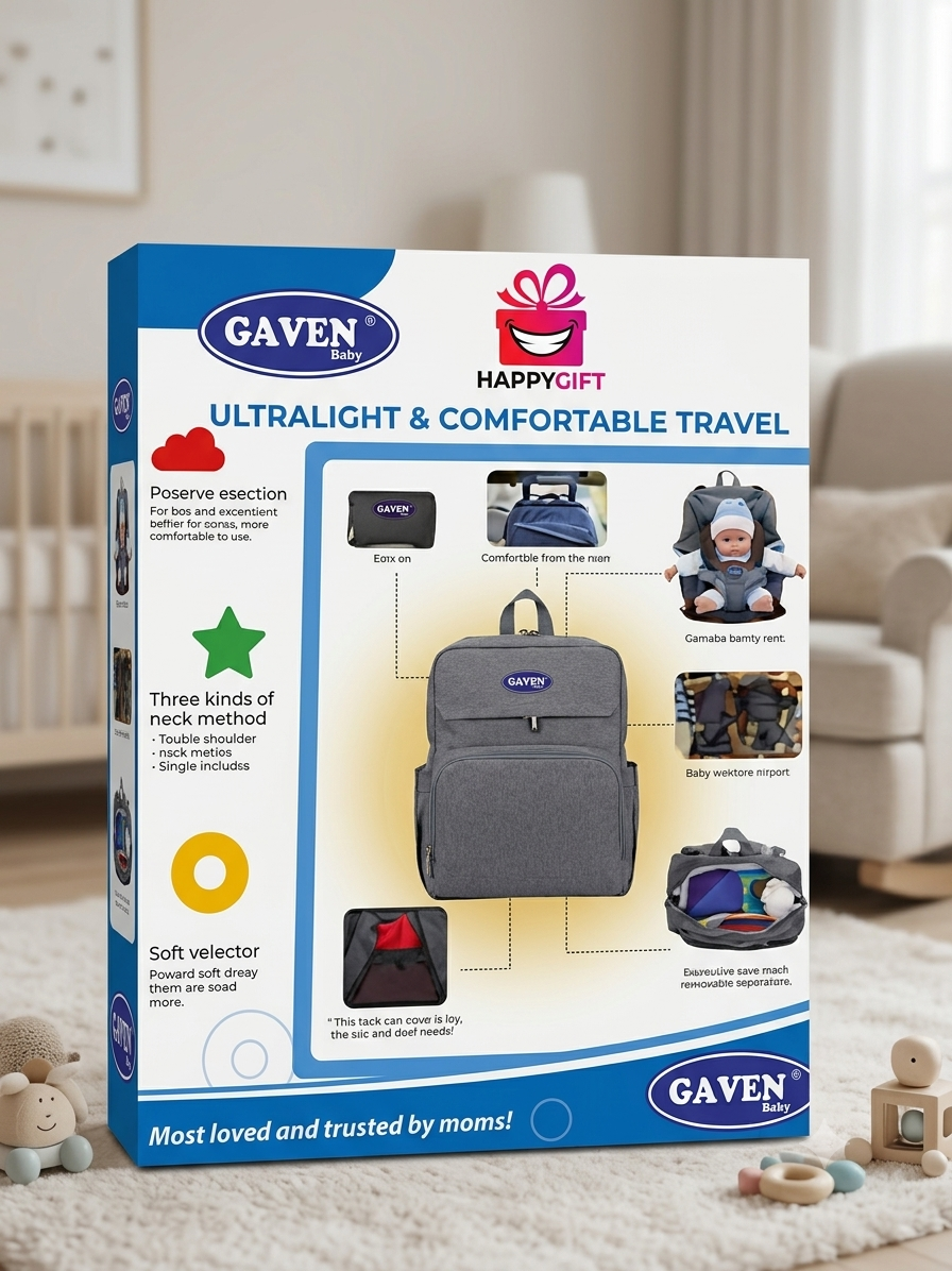 GANEN Premium Multifunctional Baby Diaper Backpack – Stylish, Spacious, and Water-Resistant Travel Mummy Bag