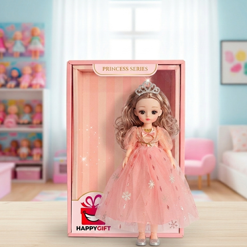 Fashion Doll with Tiara & Floral Gown