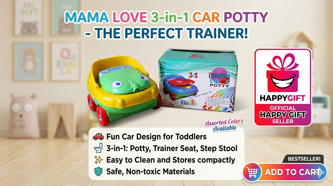 Mama Love 3-in-1 Multi-Purpose Learning Potty Car – Safe, Fun & Easy Training