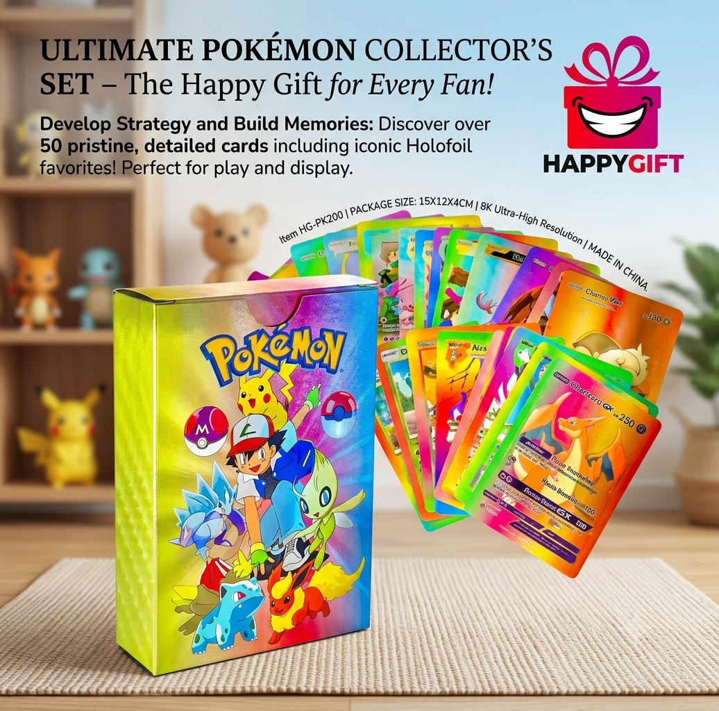 Ultimate 200+ Holofoil Pokémon Card Collector's Set – Charizard & Pikachu Included