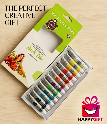 12-Color Mini Acrylic Paint Set – Unleash Your Creativity!