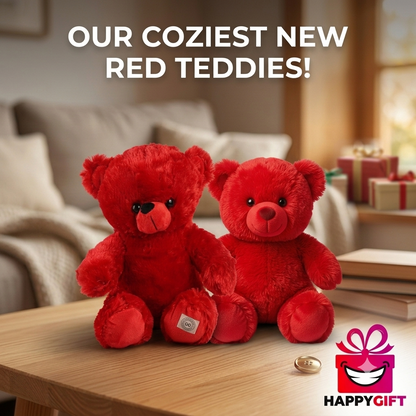 Double the Hugs: The Happy Gift Red Teddy Bear Duo