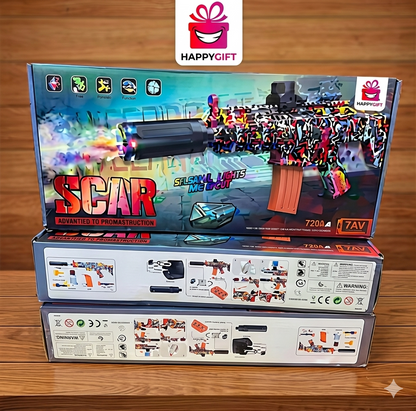 SCAR Electric Gel Blaster – High-Performance Battle Toy with Light & Smoke Effects