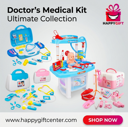 Ultimate Doctor’s Medical Kit Collection – 3-in-1 Pretend Play Hospital Set with Doll & Accessories