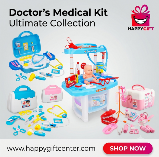Ultimate Doctor’s Medical Kit Collection – 3-in-1 Pretend Play Hospital Set with Doll & Accessories