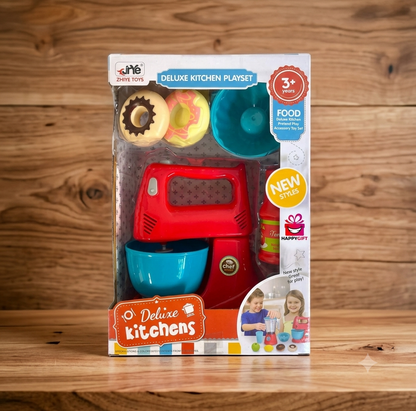Kids Toy Stand Mixer Playset – Pretend Play Kitchen Baking Toy for Toddlers (Ages 3+)