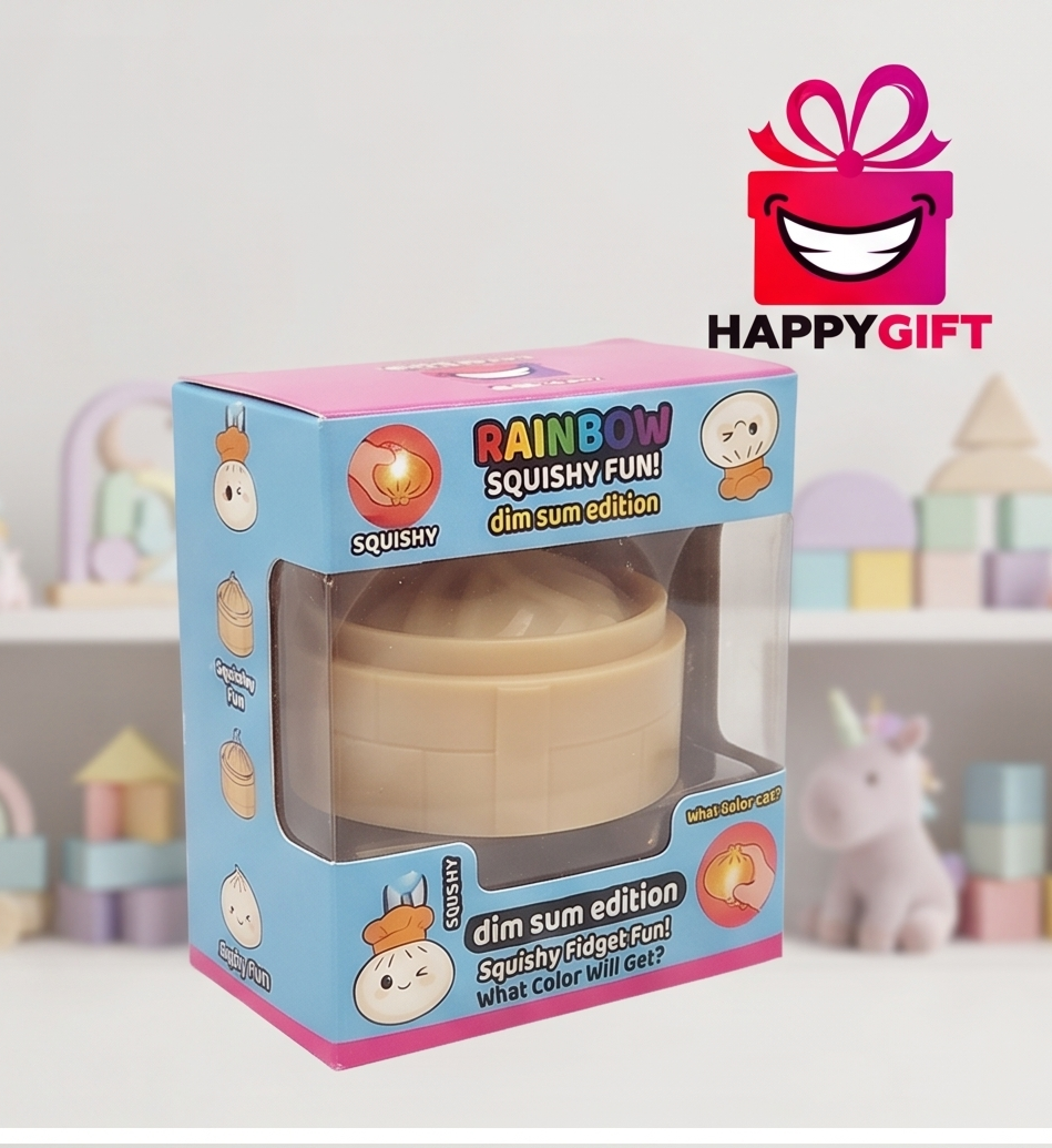 Rainbow Squishy Fun! Dim Sum Edition Steamer - Blind Box Fidget Toy