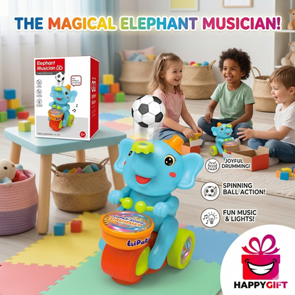 The Ultimate Bump & Go Musical Drumming Elephant!