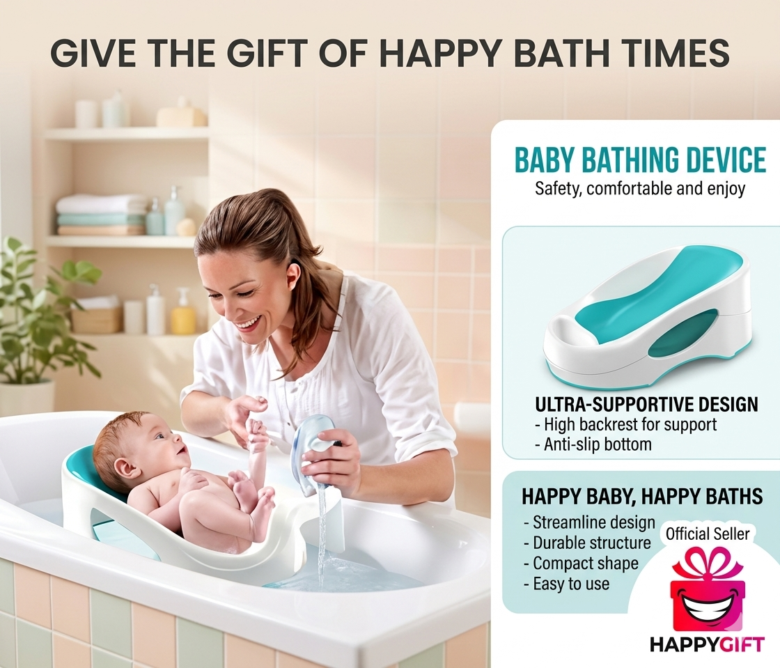 Premium Ergonomic Baby Bather – Safe & Comfortable Bathing