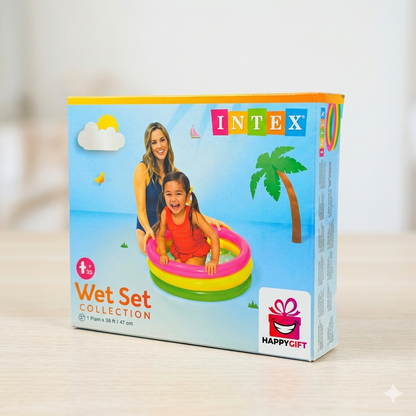 Intex Wet Set Collection 3-Ring Inflatable Baby Pool (24" x 8.5")