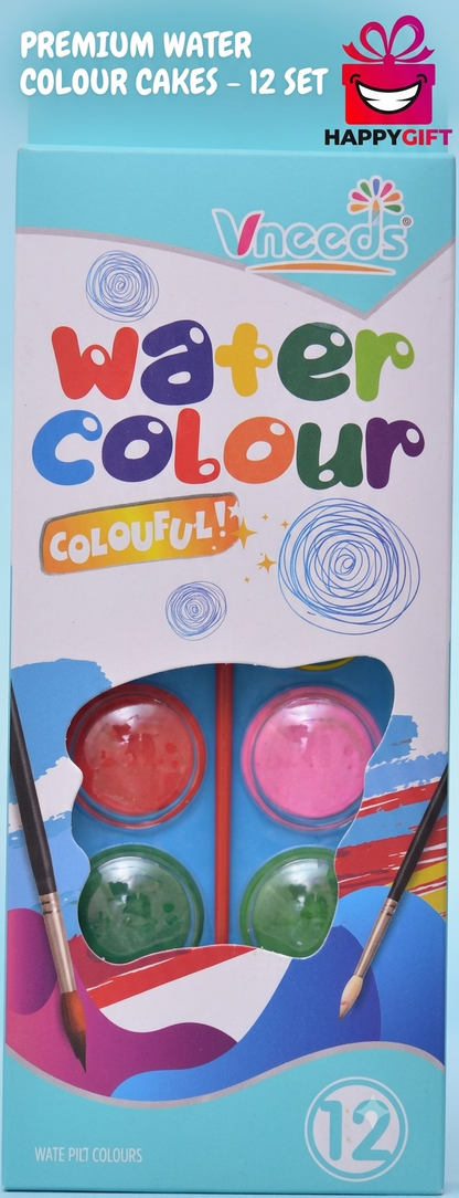 Vneeds Professional 12-Color Watercolour Painting Set