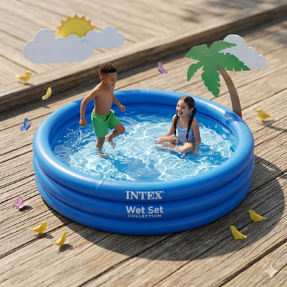 Intex Wet Set Collection Classic Blue Inflatable Kids Pool (58" x 13")
