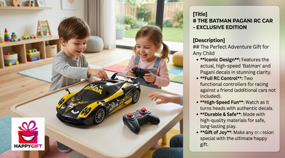 Ultimate Batman Pagani-Style RC Racer – The Perfect Gift of Joy!