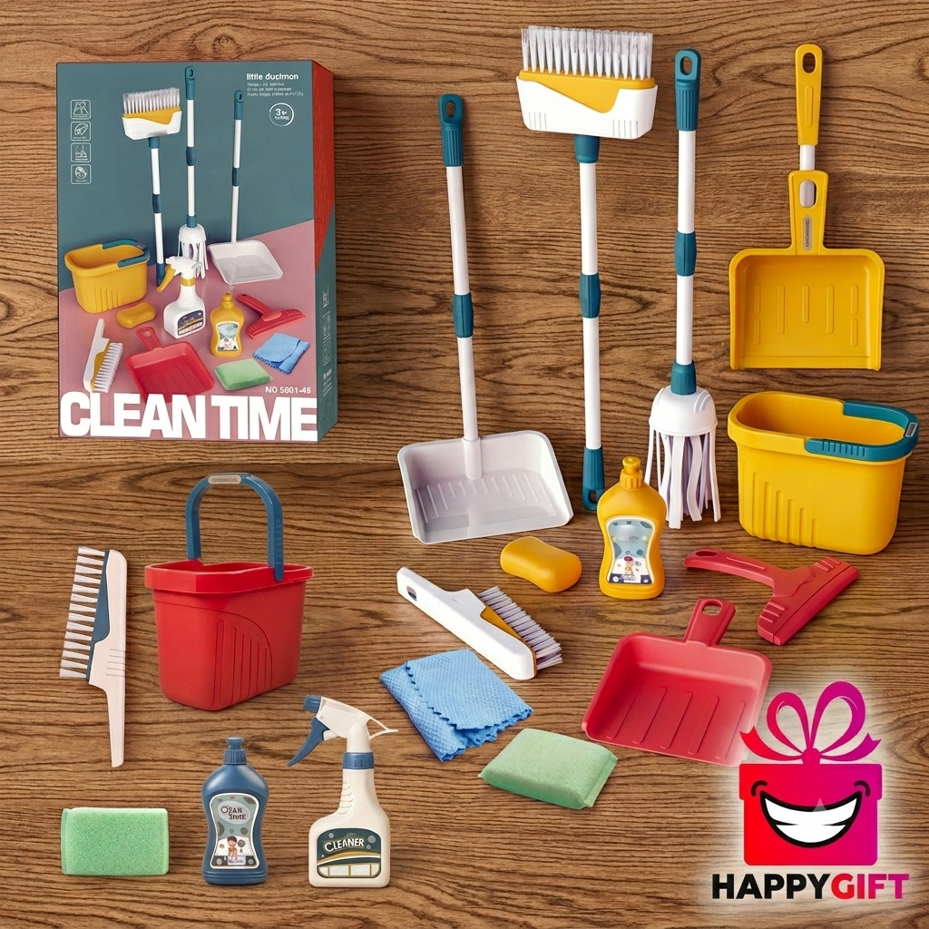 Kids' "Clean Time" Pretend Play Set