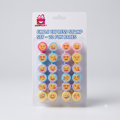 HAPPY GIFT FUN-TASTIC EMOJI STAMPER SET – Colorful Creative Stamper Set for Kids