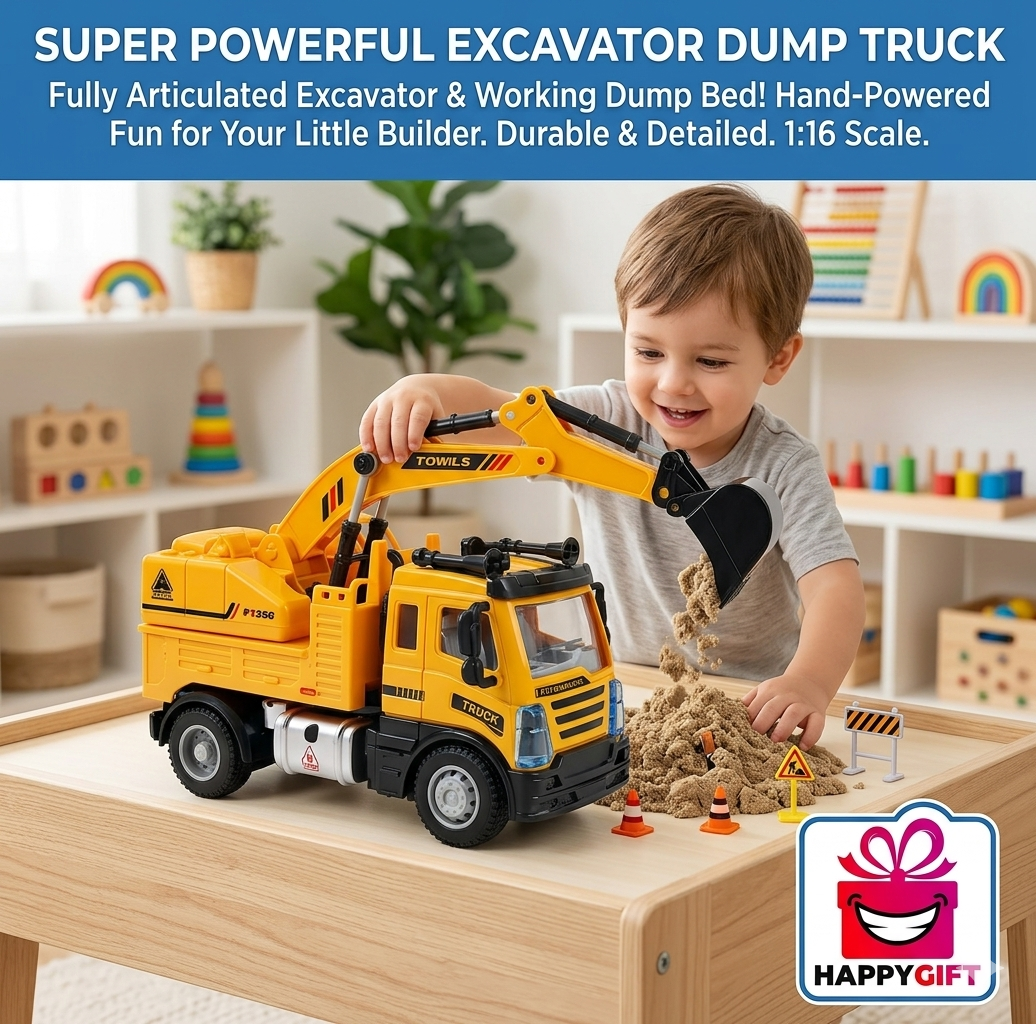 RC City Builder Excavator Toy Set