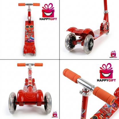 3-Wheel Kids' Scooter – Red Racing Edition