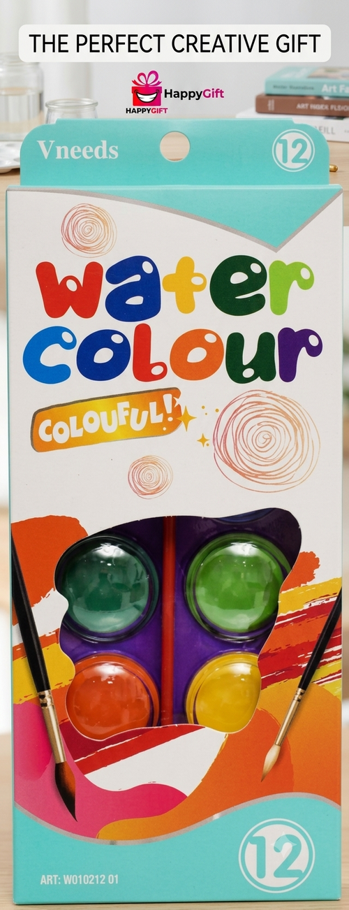 Vneeds Professional 12-Color Watercolour Painting Set