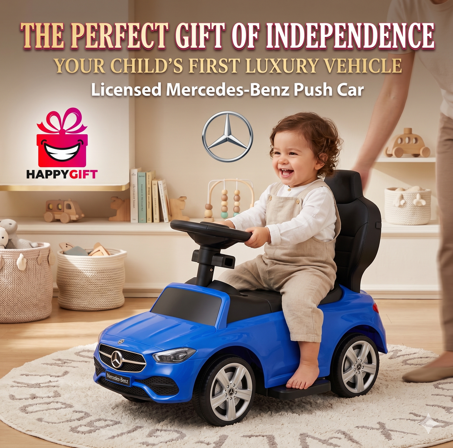 Premium Mercedes-Benz Licensed Toddler Ride-On push car