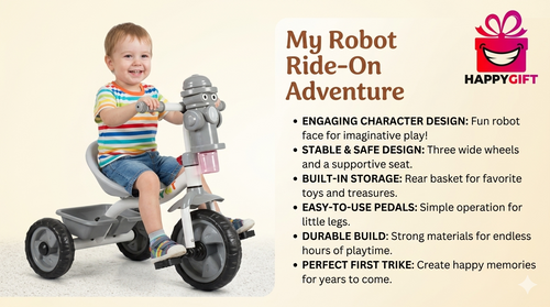 My Robot Ride-On Adventure Bubble,s Tricycles