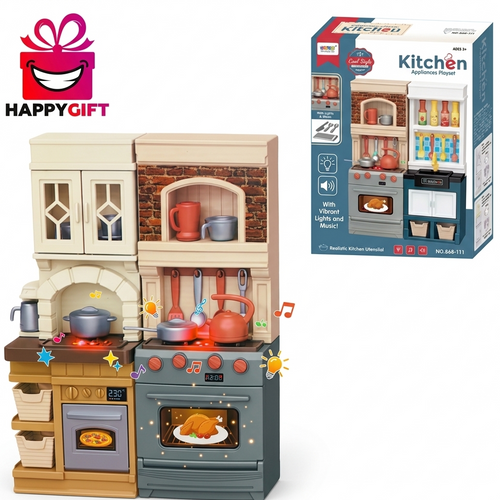 My First Chef Kitchen Playset – Electronic Toy Kitchen with Lights & Sound