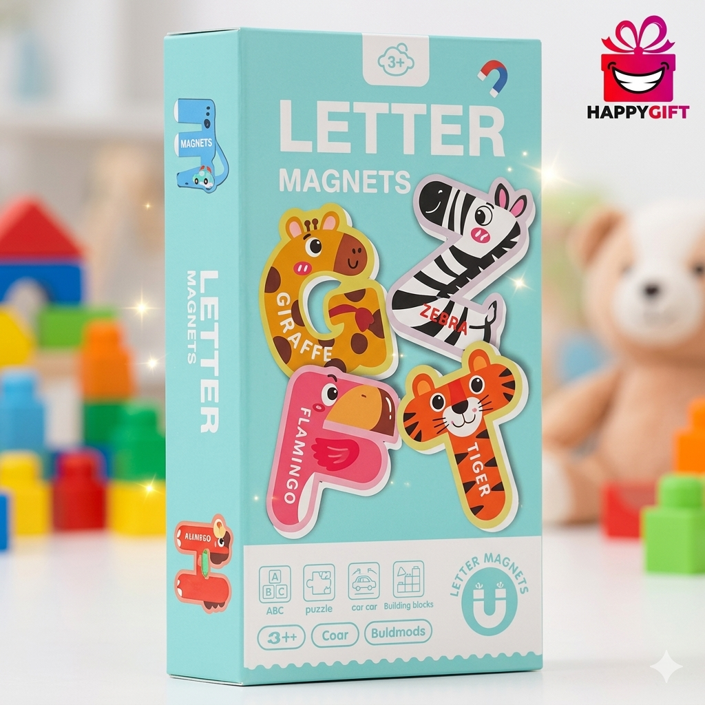 ABC Animal Kingdom Magnetic Letters – 26-Piece Educational Fridge Magnet Set for Toddlers