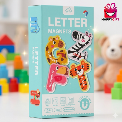 ABC Animal Kingdom Magnetic Letters – 26-Piece Educational Fridge Magnet Set for Toddlers