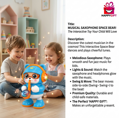 Rockin' Saxophone Bear – The Ultimate Musical Playmate!