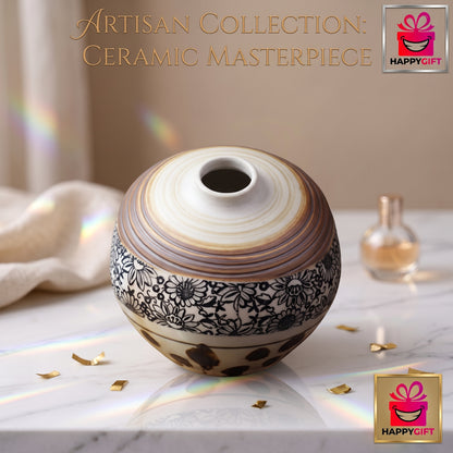 Artisan Collection: Hand-Glazed Ceramic Vibe with Geometric Details