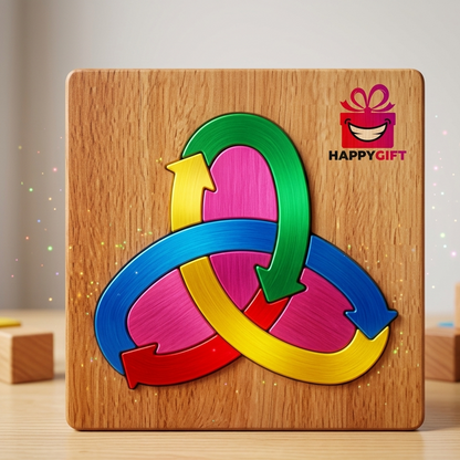 3D Infinity Arrow Knot – Premium Wooden Logic Puzzle & Brain Teaser for Cognitive Development