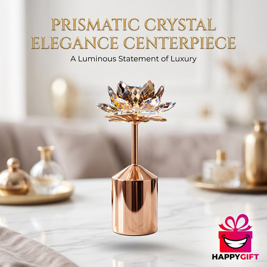 Prismatic Crystal Lotus Centerpiece - Elevate Your Space with Radiant Elegance