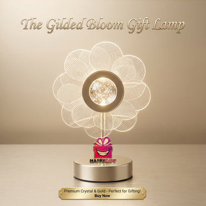 "The Gilded Bloom Gift Collection: Premium Crystal & Gold Illumination"
