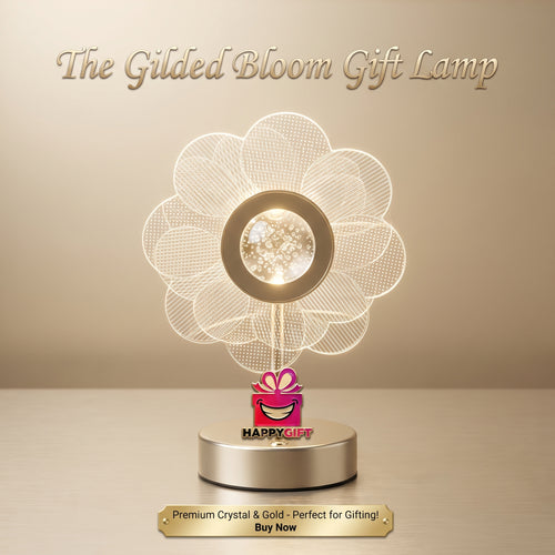 "The Gilded Bloom Gift Collection: Premium Crystal & Gold Illumination"