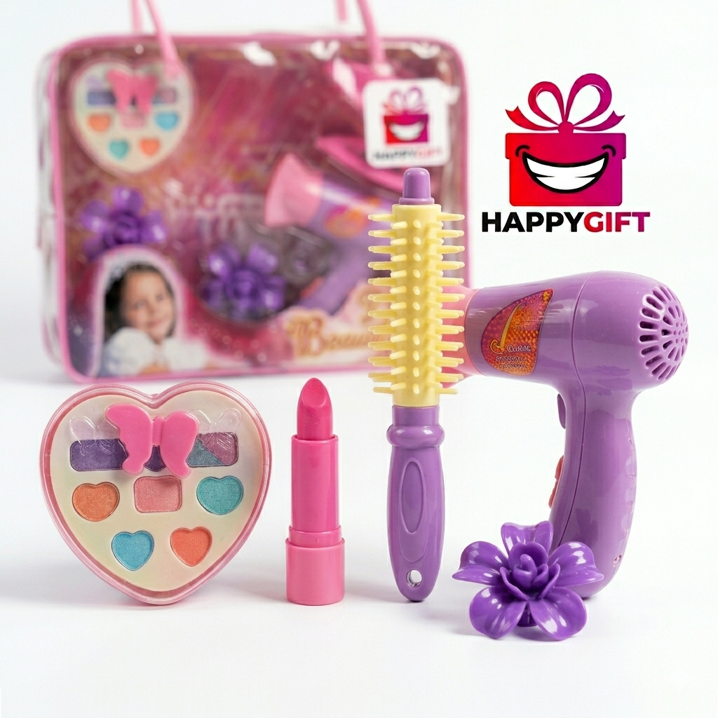 Princess Hair & Makeup Pretend Play Vanity Set with Tote Bag