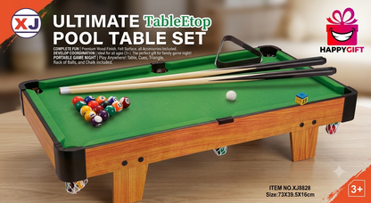 Tabletop Pool Table Set - Complete Mini Billiards Game for All Ages