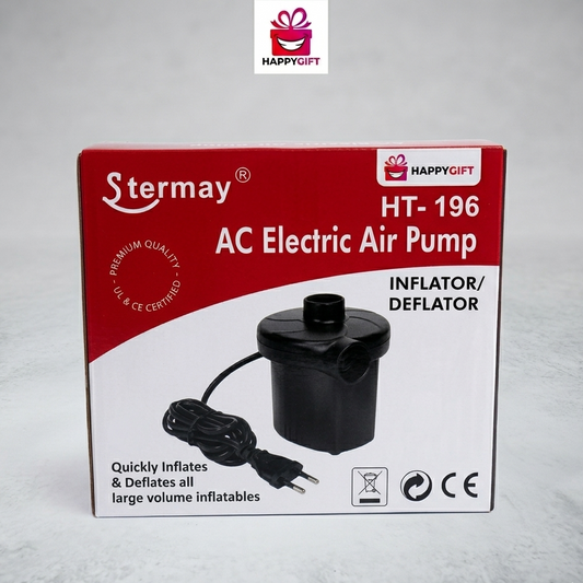 Stermay HT-196 Portable AC Electric Air Pump – High-Volume Inflator & Deflator