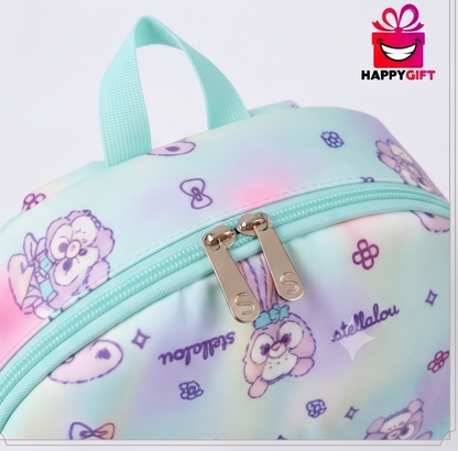 "StellaLou Dream Backpack" - 4-Panel Collection View (Mint Tie-Dye)