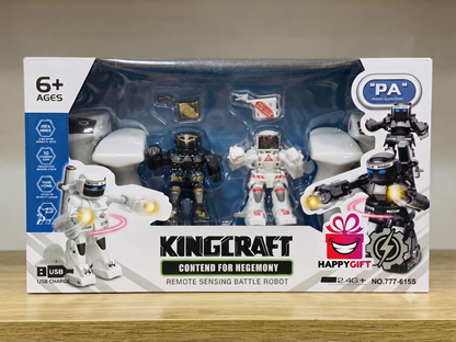KINGCRAFT Remote Sensing Battle Robot Set - 2.4G+ Interactive Combat Figures